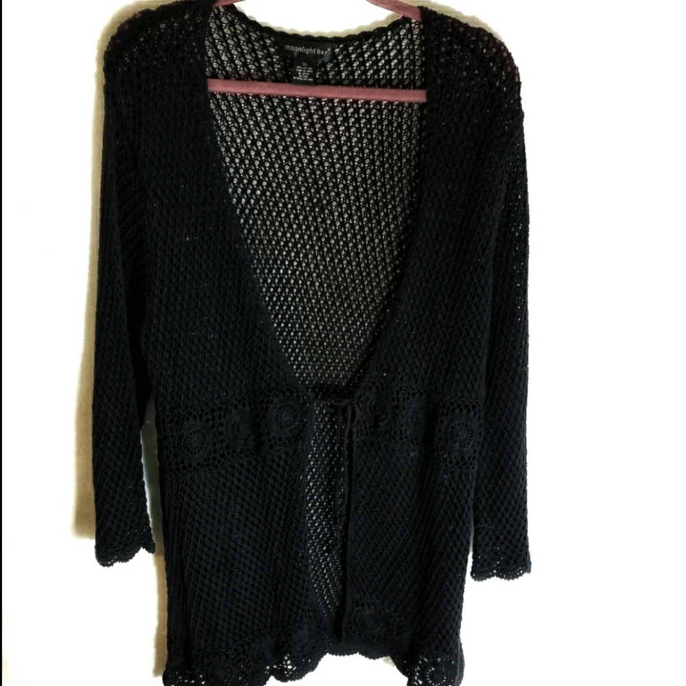 Moonlight Bay Swimsuit Cover Up Size XL Black